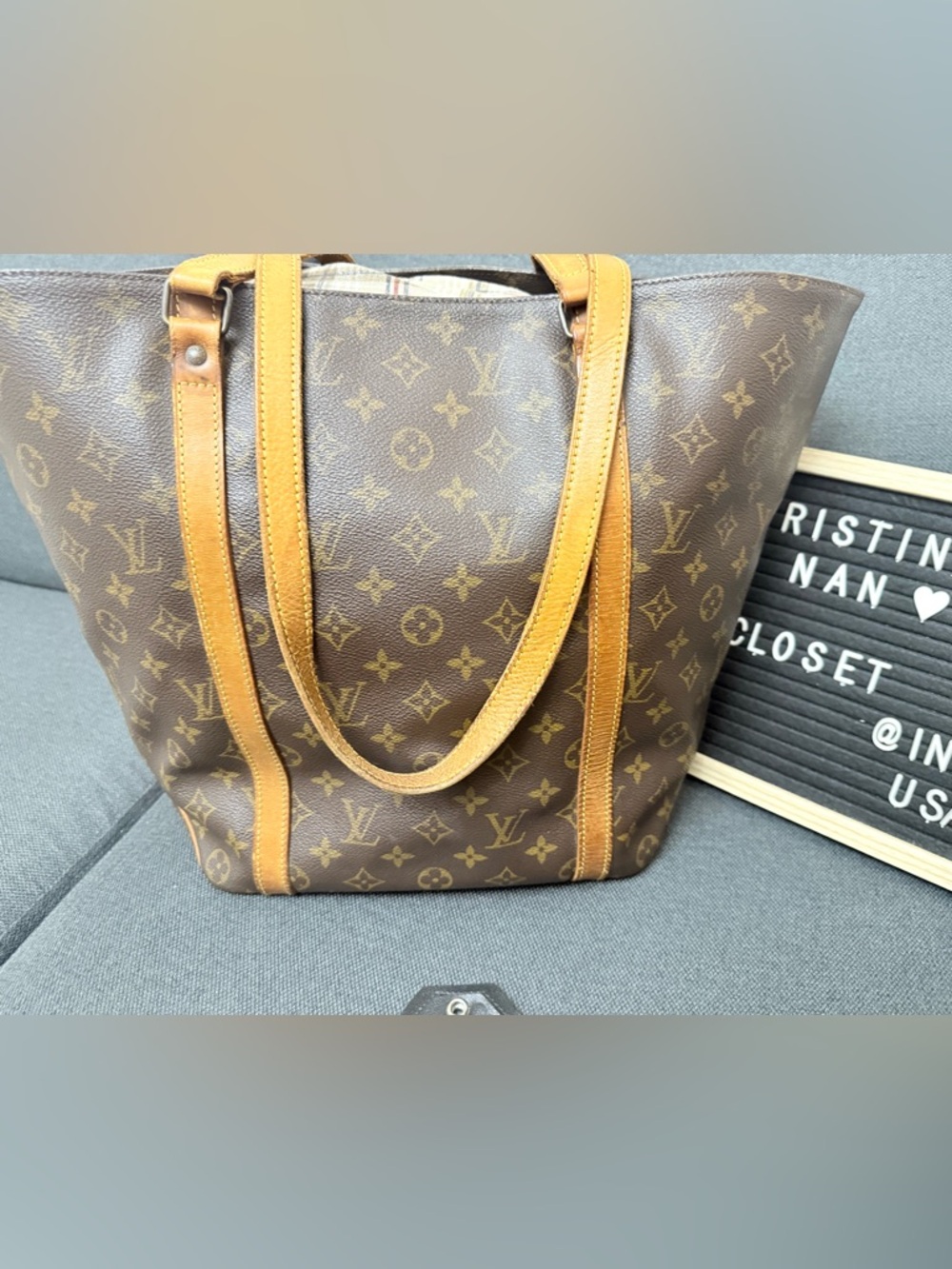Vintage Sac Shopping monogram Tote (previous version of classic Neverfull bag)